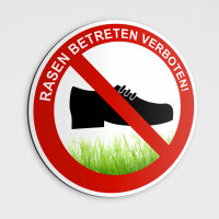 Verbotszeichen Rasen betreten verboten!