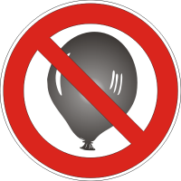 Luftballon Verbot Aufkleber