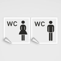 Damen &amp; Herren WC - Aufkleber