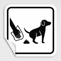 Hundekot entfernen Schild oder Aufkleber