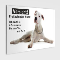 Deutsche Doggen Schild -  Vorsicht freilaufender Hund!