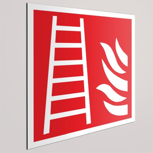 Feuerleiter Beschilderung - Brandschutzzeichen Feuerleiter