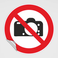 Verboten! Fotografieren verboten! Schild, Fotoverbotsschild!