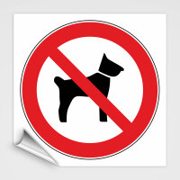 Verboten! keine Hunde Schild, Hunde verboten Aufkleber