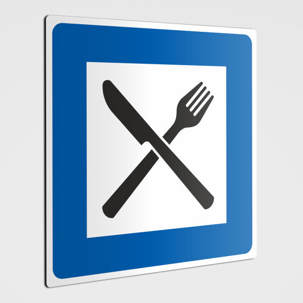Restaurant Piktogramm Messer und Gabel Schild und Aufkleber
