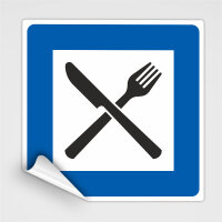 Restaurant Piktogramm Messer und Gabel Schild und Aufkleber