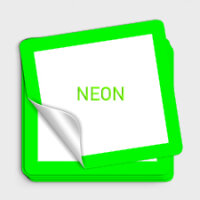 Neon Aufkleber - Neonrot Neongrün Neongelb